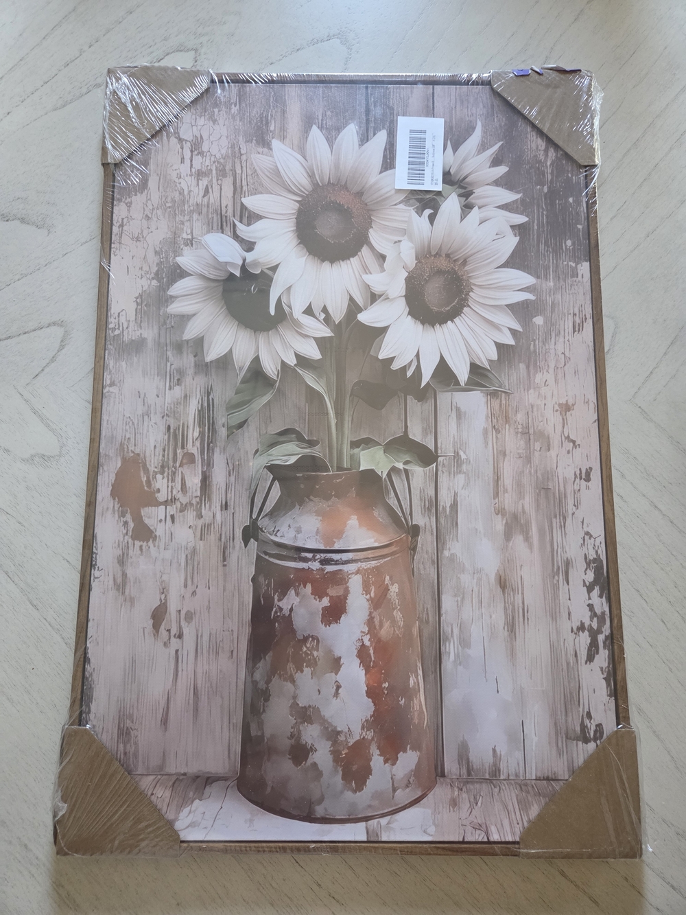 VPUQWGKE Rustic Sunflower Canvas Wall Art with Frame 16 x 24